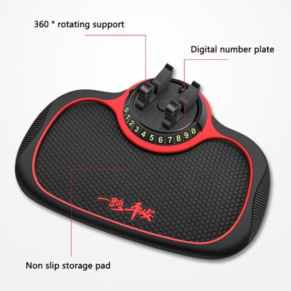 3 in 1 Anti Slip Mat with Phone Holder for Car